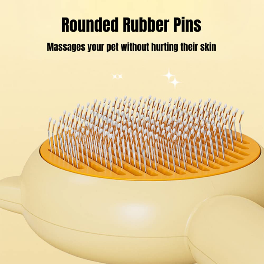 Close-up of the rounded pins on the slicker brush