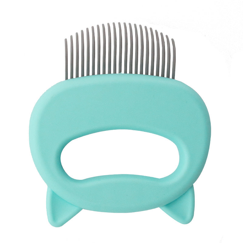Shell massage comb in green