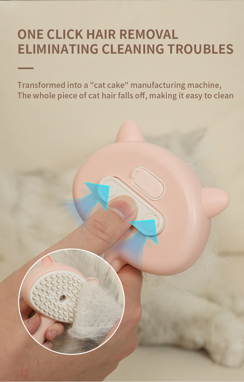One-click hair removal from the brush head
