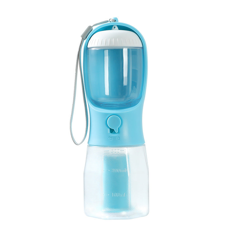 3-in-1 dog water bottle in turquoise
