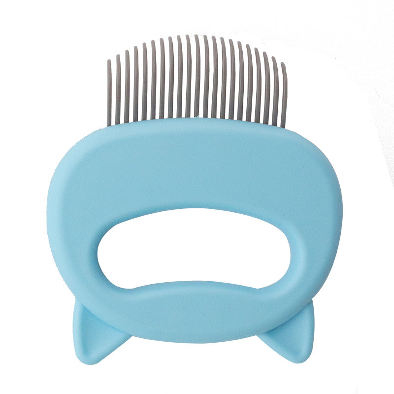 Shell massage comb in blue