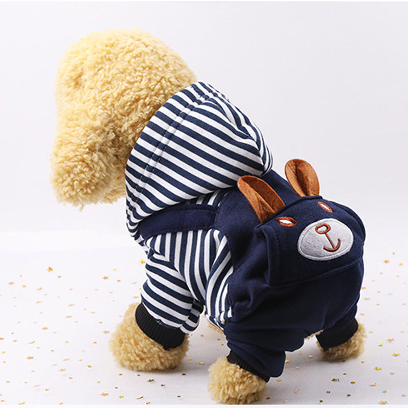 Side view of the bear overalls