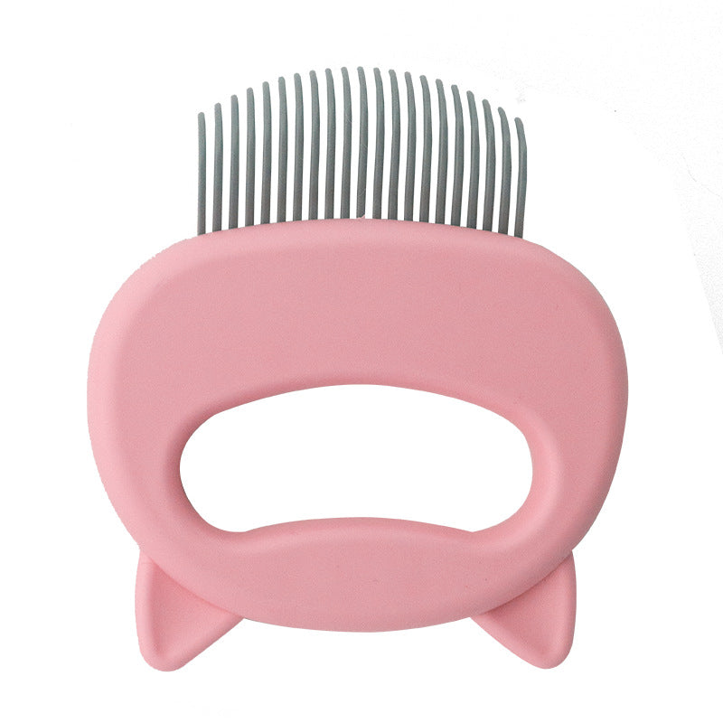 Shell massage comb in pink