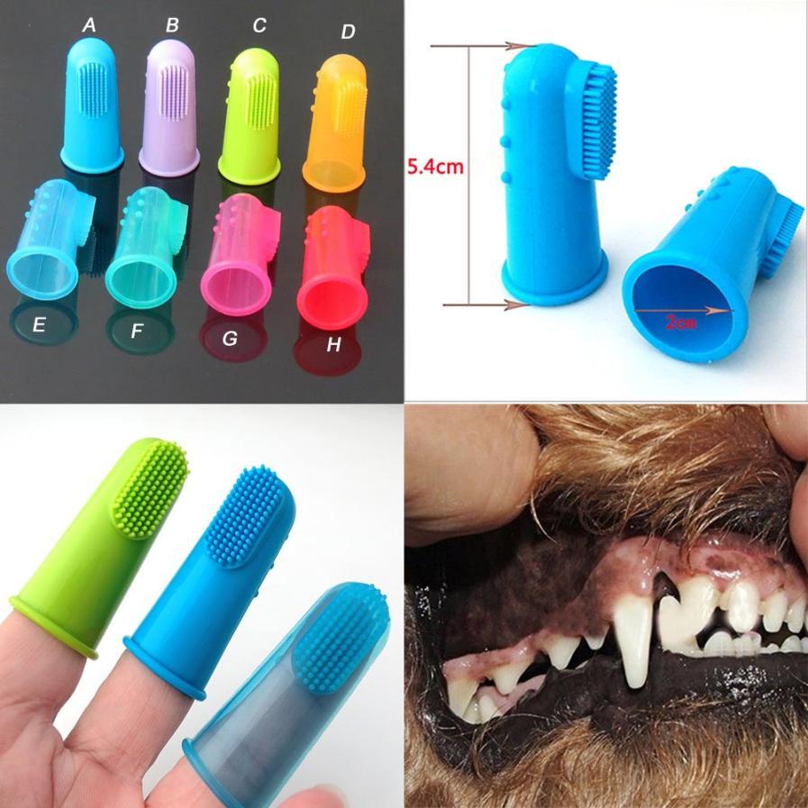 Silicone finger toothbrush size and how it fits on a finger