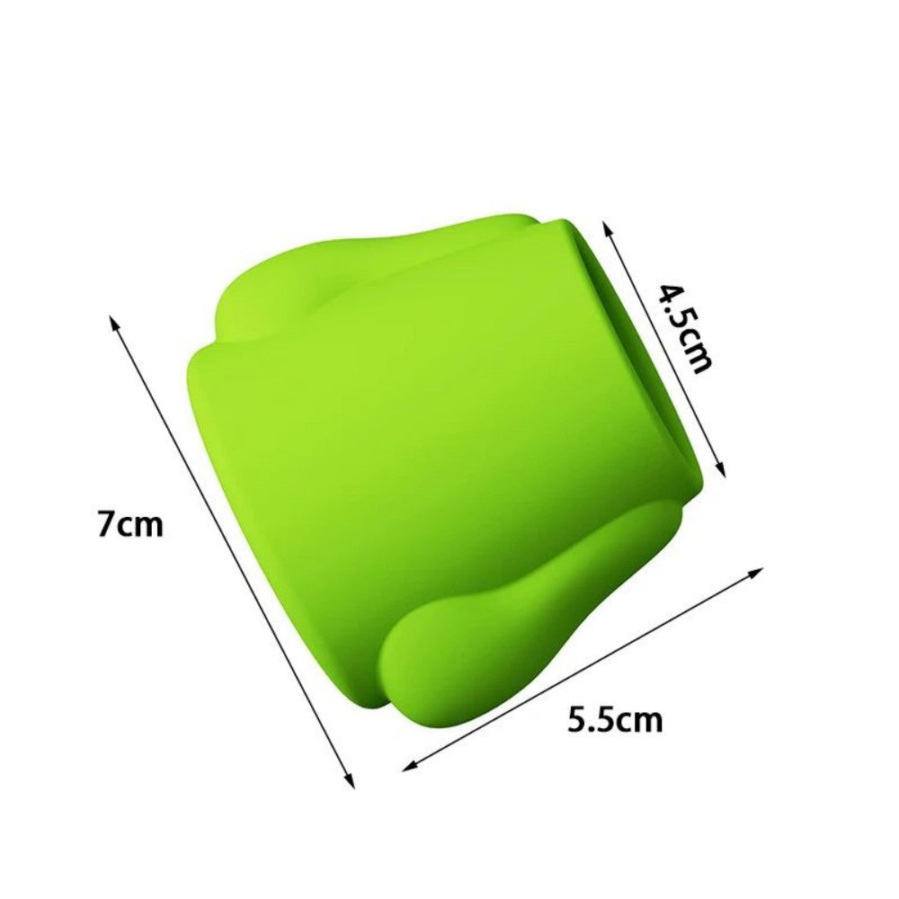 Green portable shower sprayer with size: 7 x 5.5 x 4.5 cm