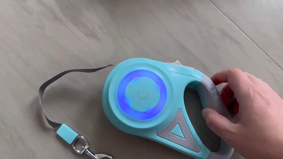 Retractable Dog Leash with Light & Collar